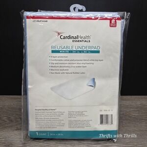 Cardinal Health - Reusable Bed Underpad - Blue - 34" x 36" - New